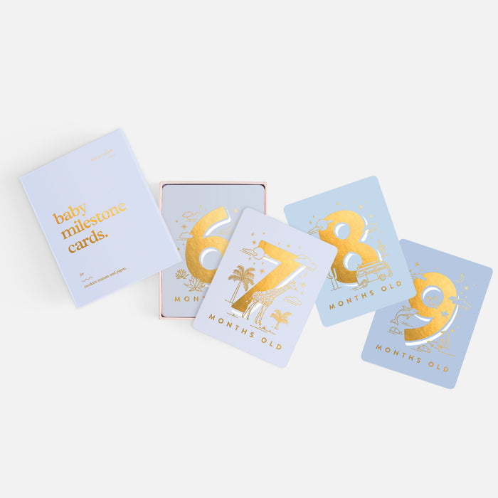 Baby Milestone Cards Powder Blue