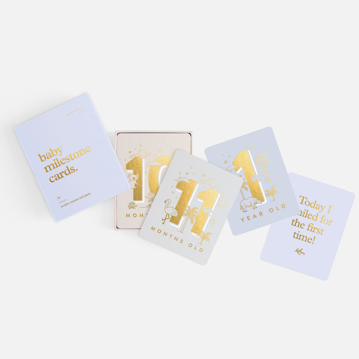 Baby Milestone Cards Powder Blue