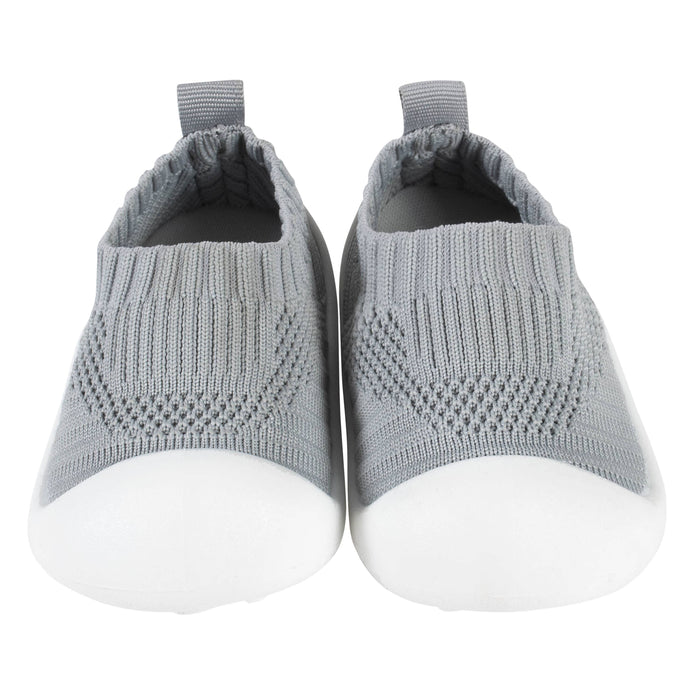 Baby Neutral Gray Stretchy Knit Slip-On Sneaker-Gerber Childrenswear