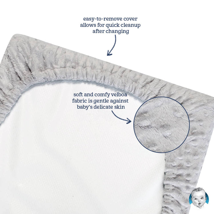 Baby Boys Dotted Gray Changing Pad Cover-Gerber Childrenswear