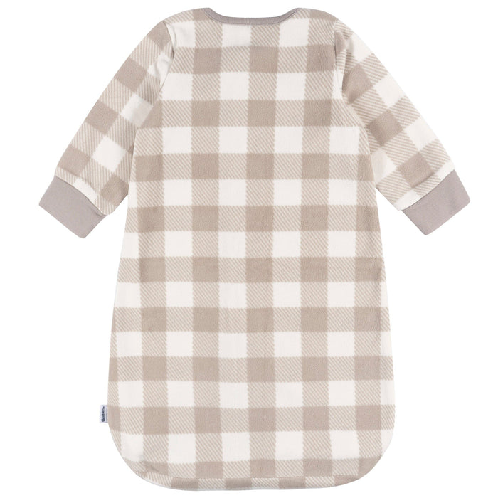 Baby Boys Grey Plaid Wearable Blanket