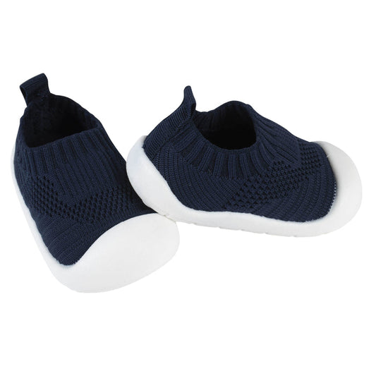 Baby Neutral Navy Stretchy Knit Slip-On Sneaker-Gerber Childrenswear