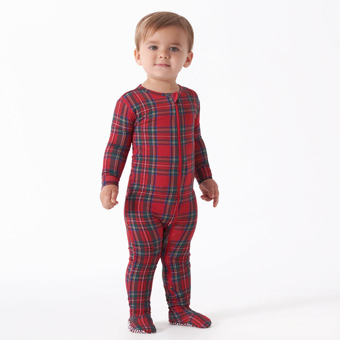 Baby Stewart Plaid Buttery-Soft Viscose Made from Eucalyptus Snug Fit Footed Pajamas