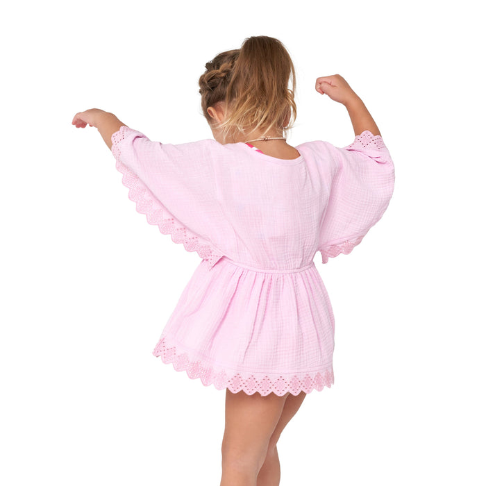 Baby & Toddler Girls Light Pink Woven Kaftan Coverup