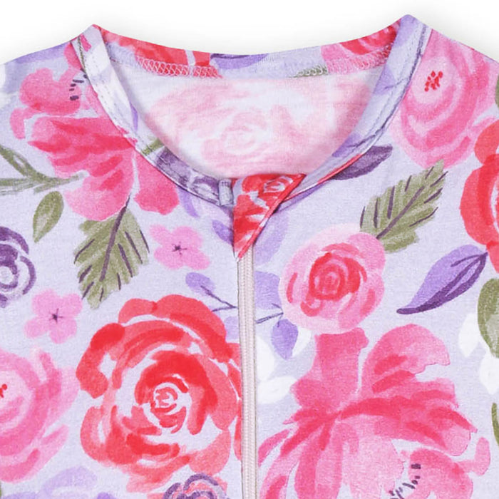 Baby & Toddler Girls Lilac Garden Buttery-Soft Viscose Made from Eucalyptus Snug Fit Footed Pajamas