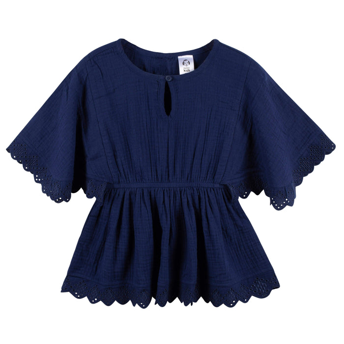 Baby & Toddler Girls Navy Woven Kaftan Coverup