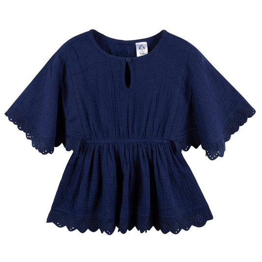 Baby & Toddler Girls Navy Woven Kaftan Coverup