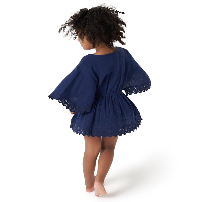 Baby & Toddler Girls Navy Woven Kaftan Coverup