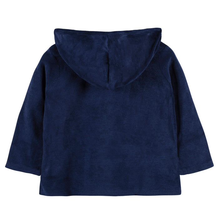 Baby & Toddler Girls Navy Hooded Kangaroo Pocket Terry Coverup