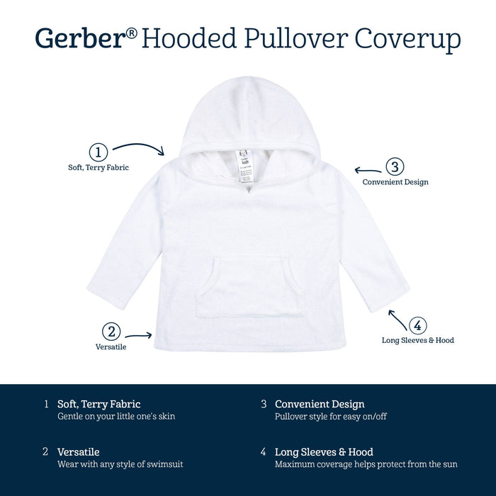 Baby & Toddler Girls Navy Hooded Kangaroo Pocket Terry Coverup