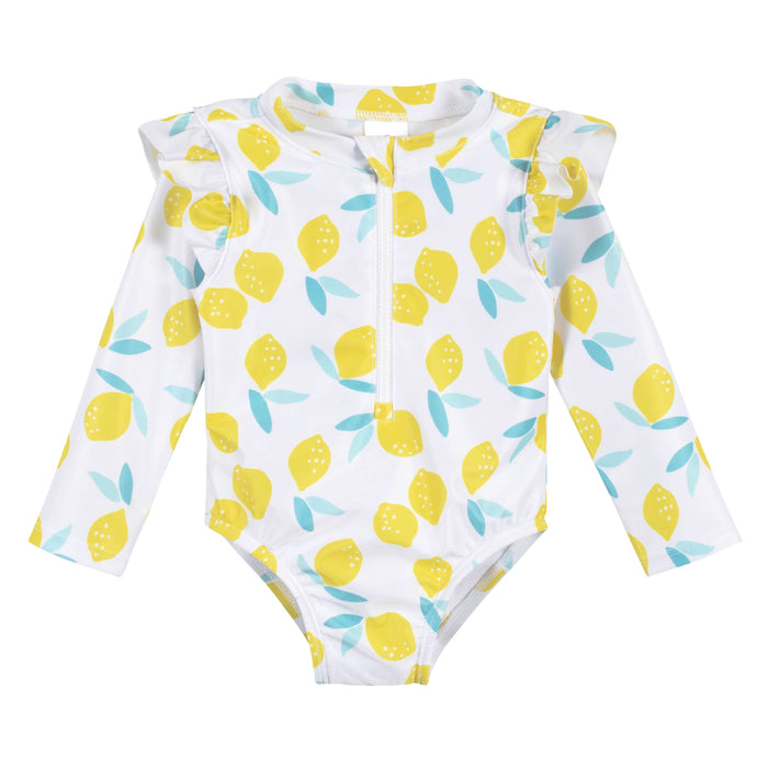 Baby & Toddler Girls Lemon Squeeze Rash Guard-Gerber Childrenswear