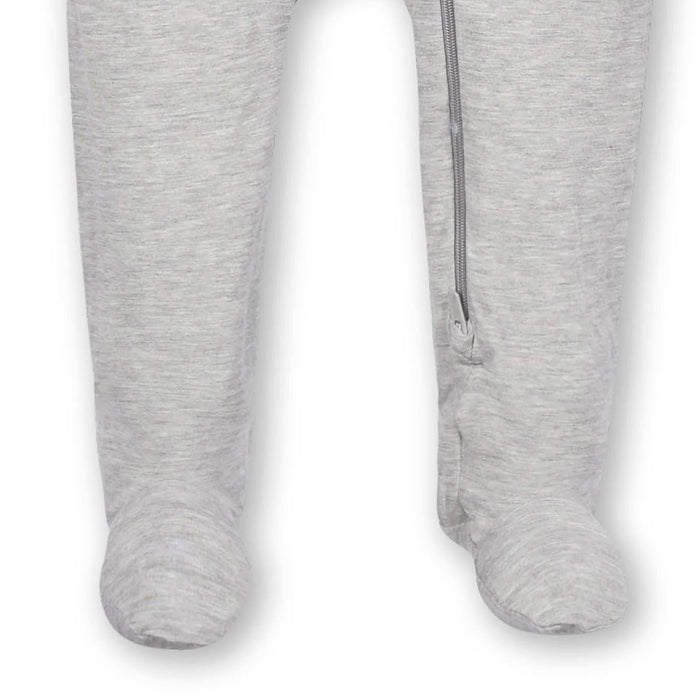 Baby & Toddler Gray Heather Buttery-Soft Viscose Made from Eucalyptus Snug Fit Footed Pajamas
