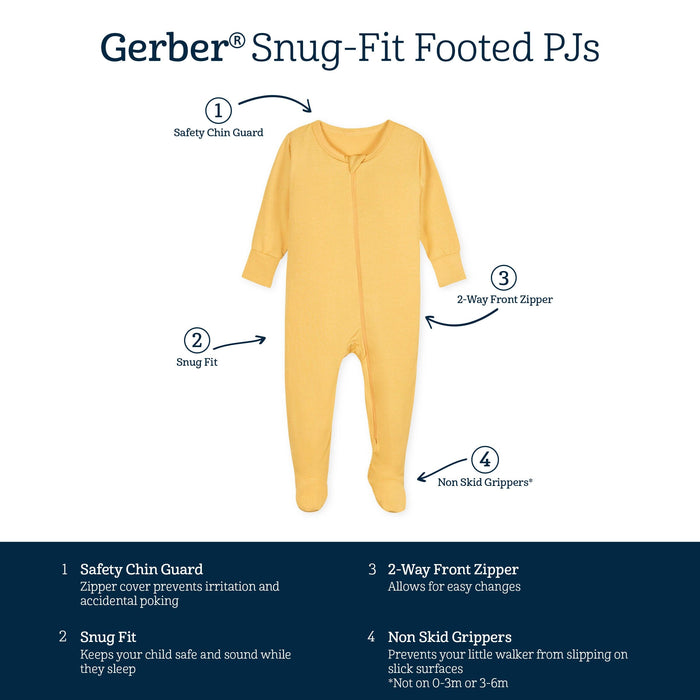 Baby & Toddler Honey Buttery Soft Viscose Made from Eucalyptus Snug Fit Footed Pajamas