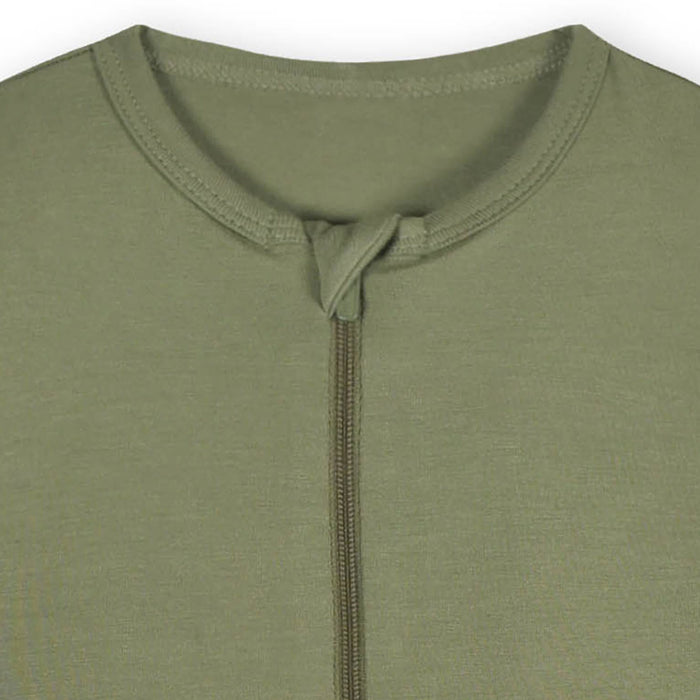 Baby & Toddler Olive Buttery-Soft Viscose Made from Eucalyptus Snug Fit Footed Pajamas