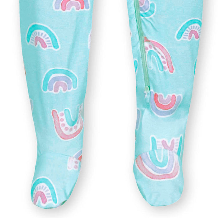 Baby & Toddler Rainbow Sky Buttery Soft Viscose Made from Eucalyptus Snug Fit Footed Pajamas
