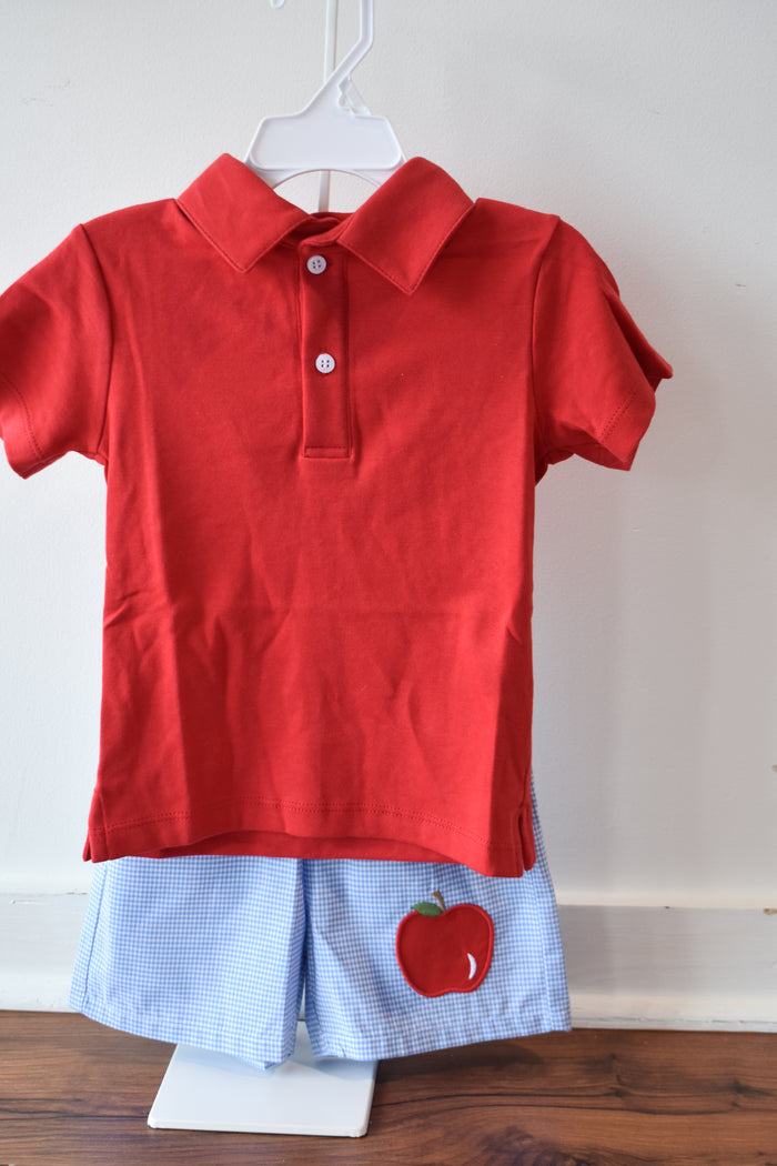 Basic Short Sleeve Polo-Red