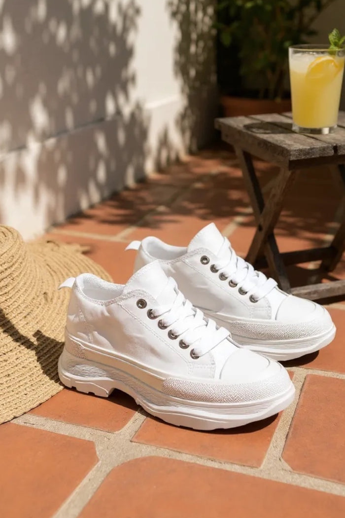 Baskets basses unisexes – Blanc