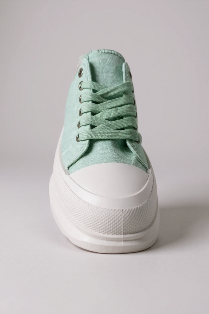 Baskets basses unisexes – Verte