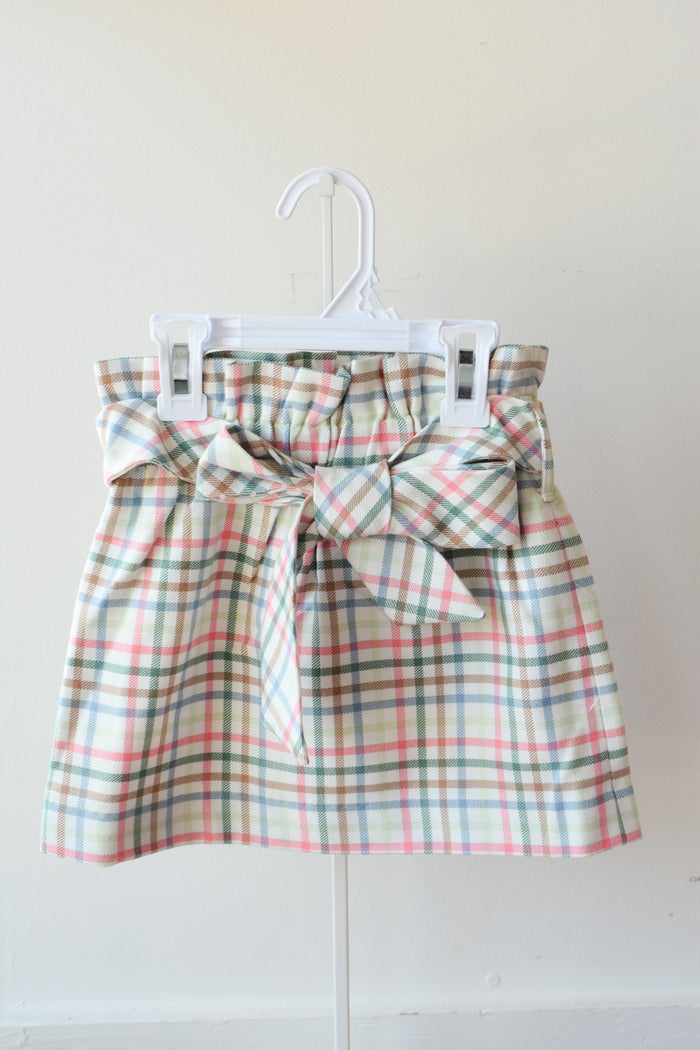 Beasley Bow Skirt-Woven Manalapan Plaid