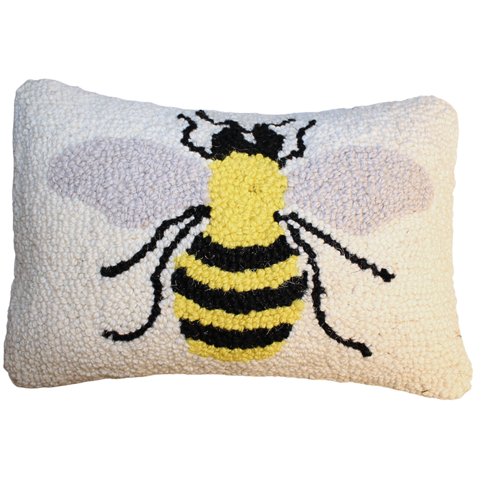 Bee Lavender Wool Pillow