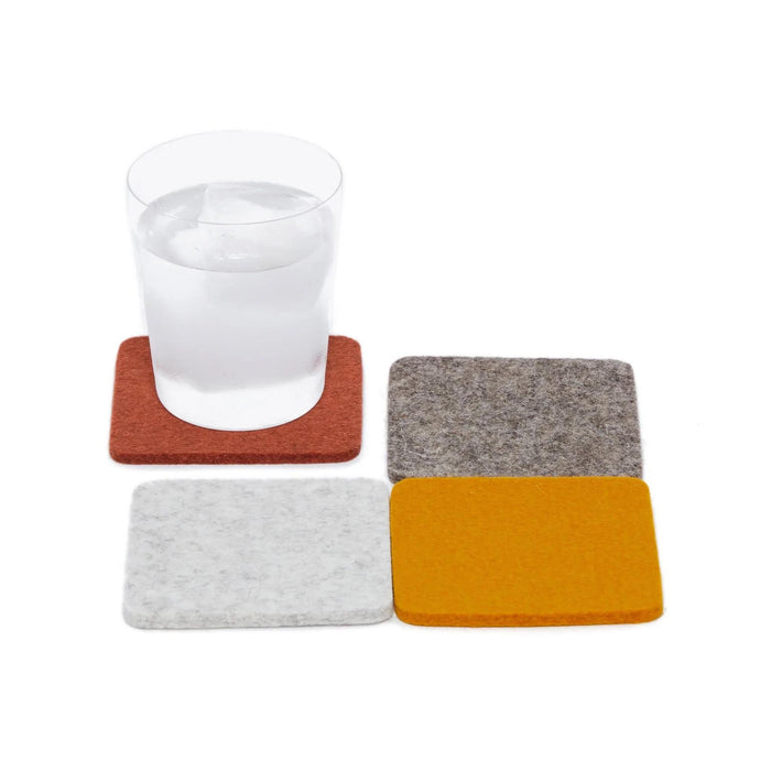 Bierfilzl Wool Felt Coaster Set of 4 - Desert Sun