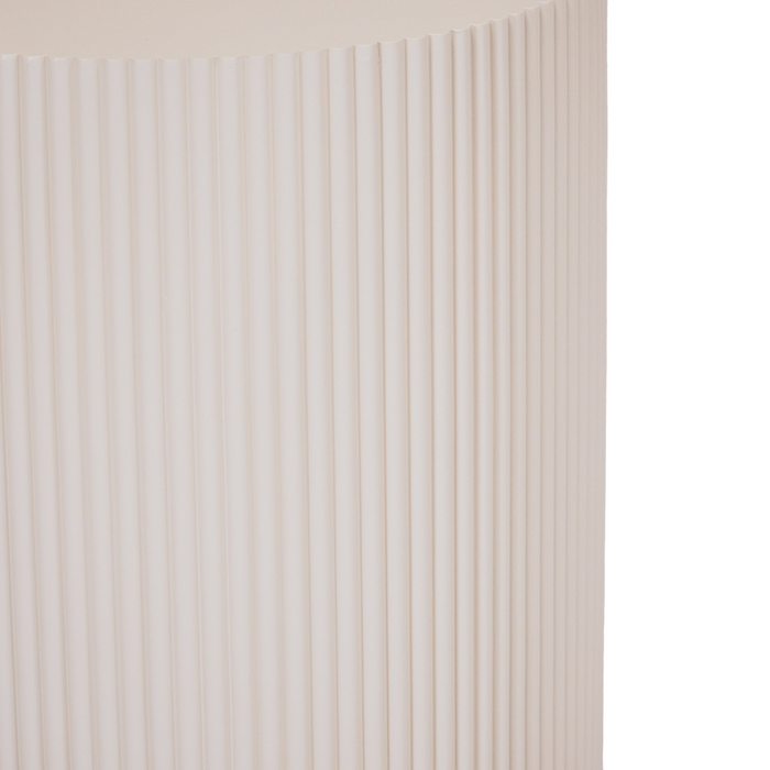 Bijzettafel Rond – Geribbelde Cilinder – MDF – Zand – 30x54cm