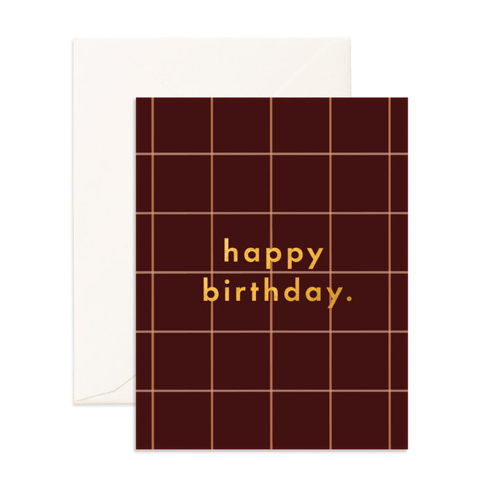 Birthday Raspberry Plaid Greeting Card - PRE-ORDER (SEPTEMBER)