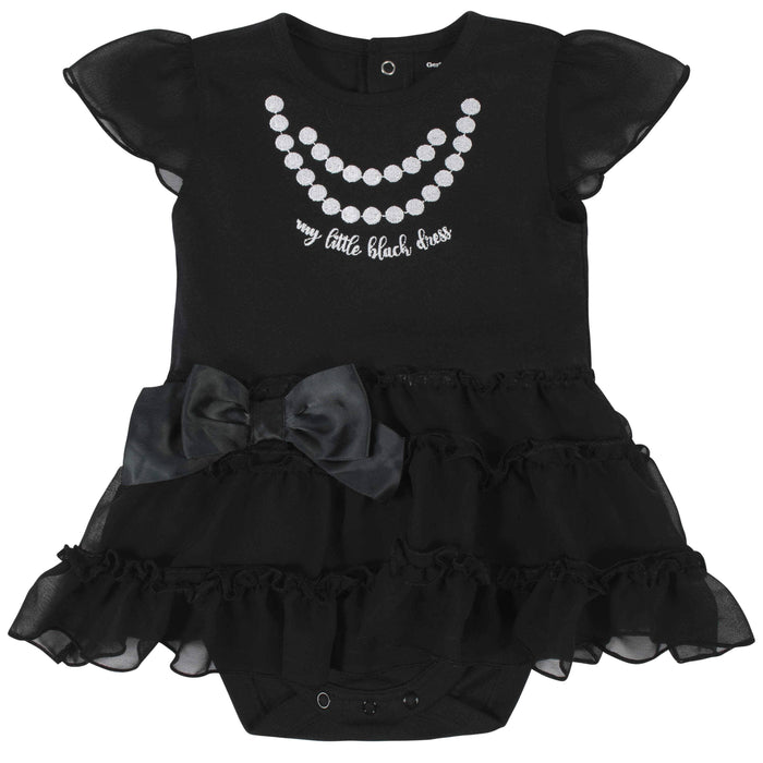 Black Dress Bodysuit with Tutu Skirt-Gerber Childrenswear