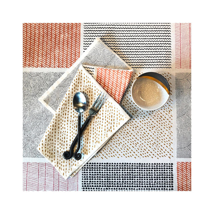 Block Printed Tablecloths - Multi Blocks