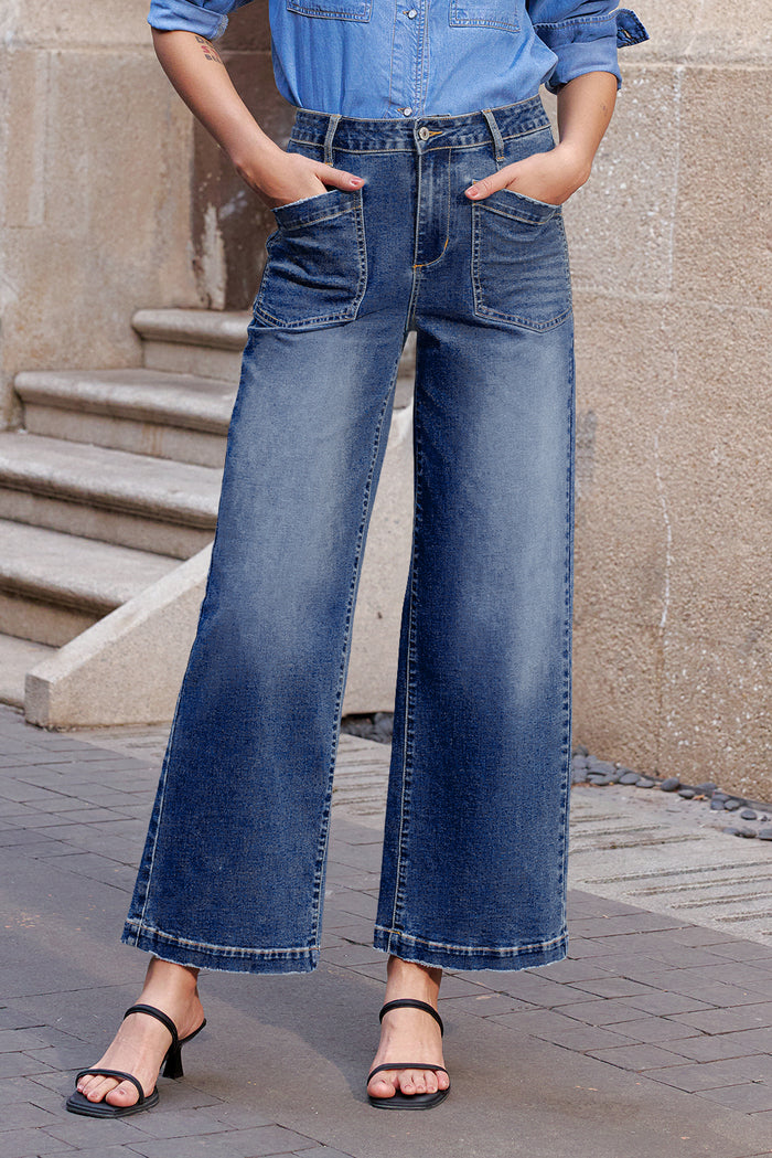 Bluant Mimimalist Patch Pocket Womens Shift Shift Jeans
