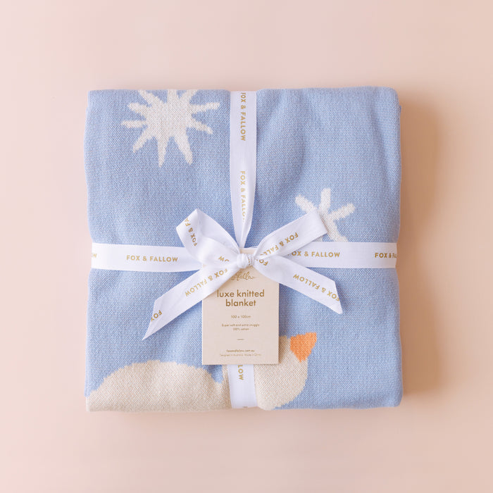 Blue Doves Blanket