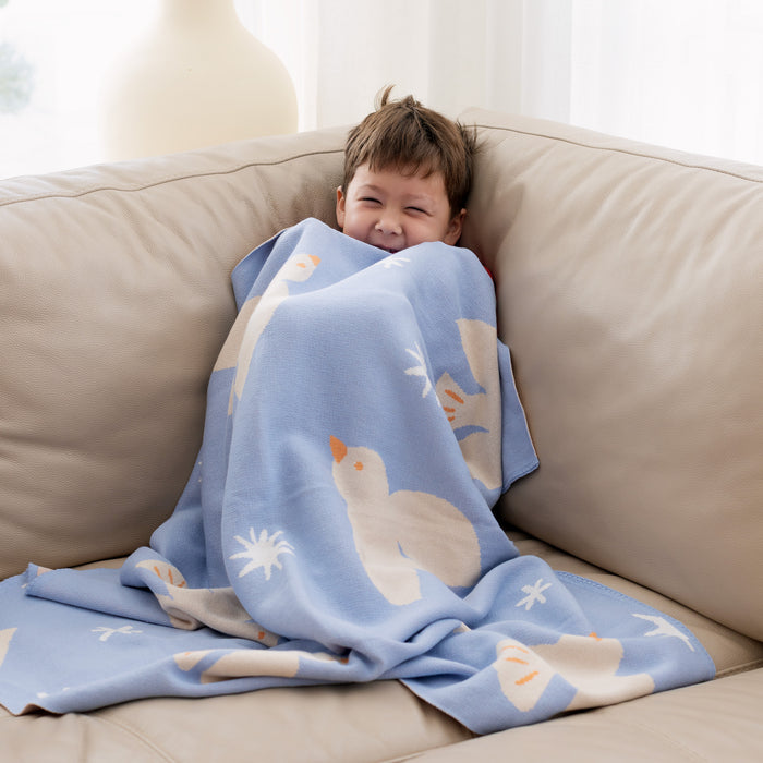Blue Doves Blanket
