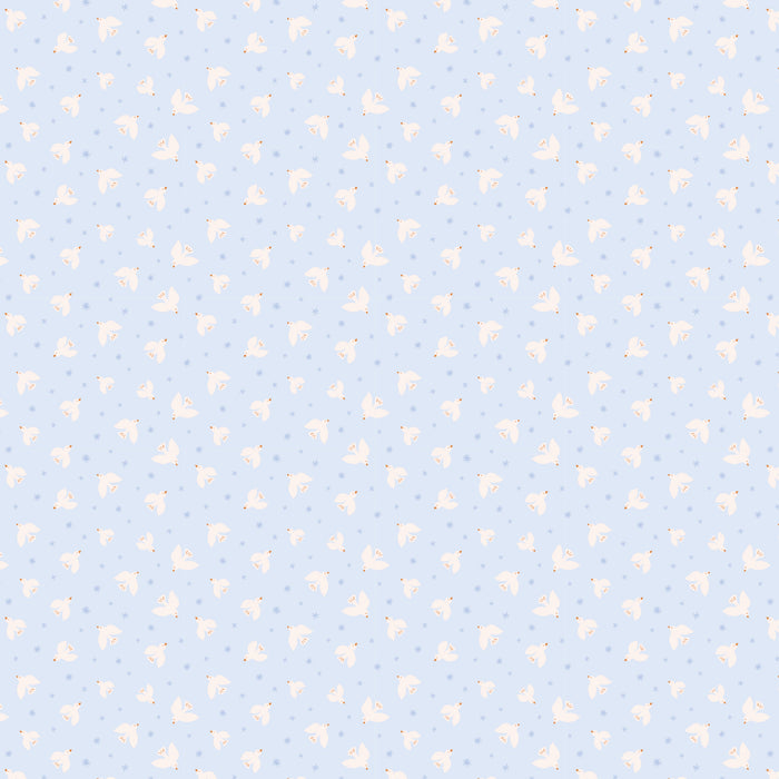 Blue Doves Muslin Wrap Swaddle