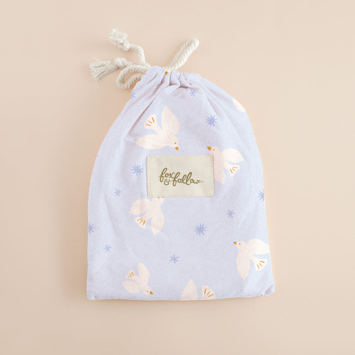 Blue Doves Organic Fitted Bassinet Sheet/Change Pad Cover