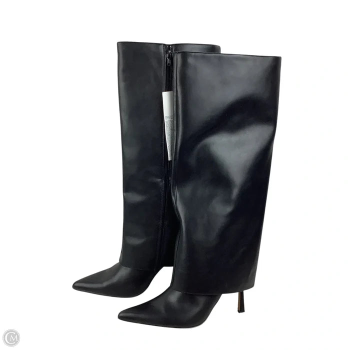 Boots Mid-calf Heels By The Drop In Black, Size: 11