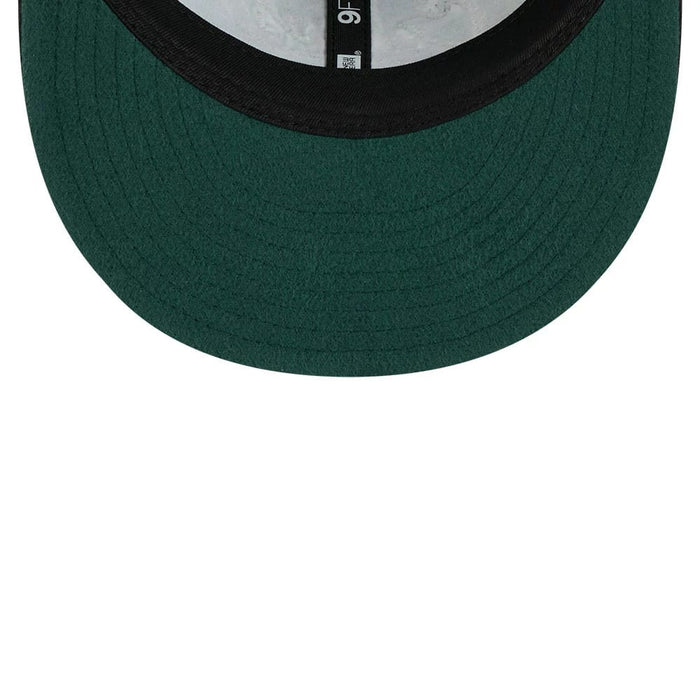 Pictured is this NBA Chainstitch Script Boston Celtics Retro Crown 9FIFTY cap in green. 2