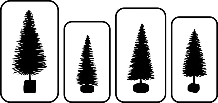 Bottle Brush Trees Stencils by JRV