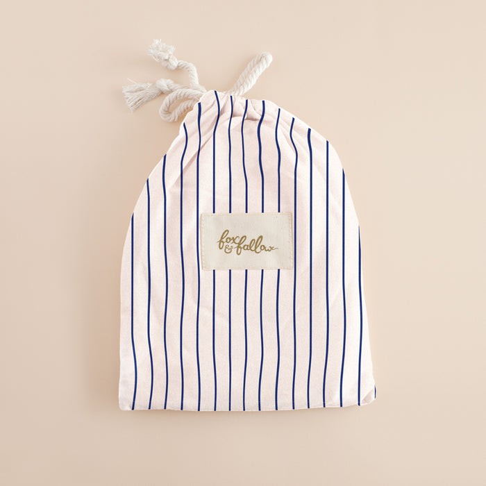 Breton Stripe Organic Fitted Bassinet Sheet/Change Pad Cover