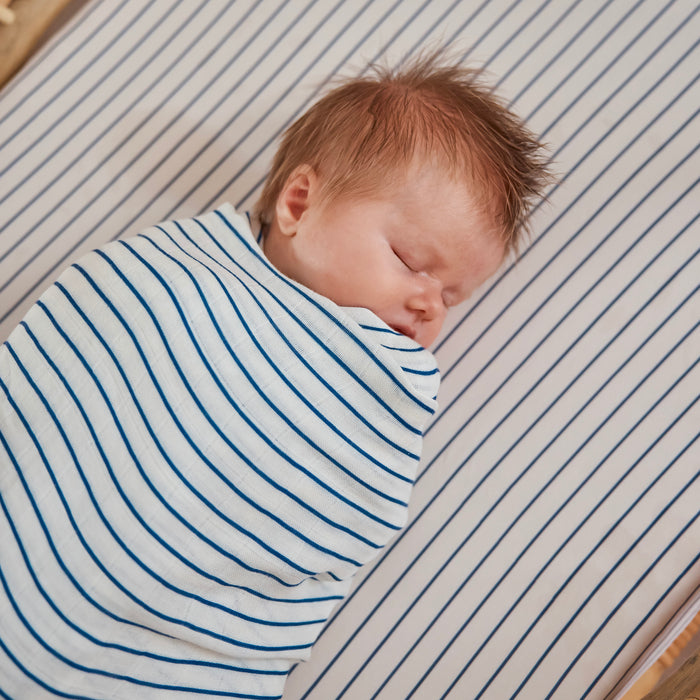 Breton Stripe Organic Fitted Cot Sheet