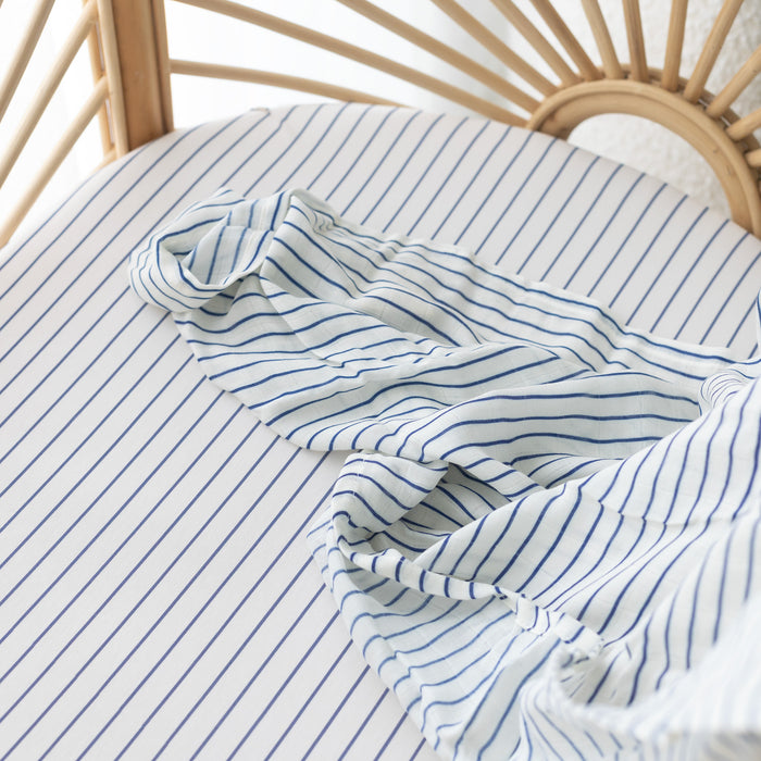 Breton Stripe Organic Fitted Cot Sheet