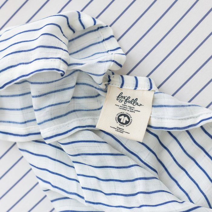 Breton Stripe Organic Fitted Cot Sheet