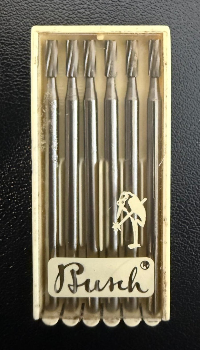 Busch Fig. 15 Cylinder Square Bur – 2.1mm German Steel (Single Unit)