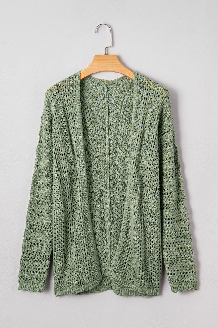 Cardigan Ajouré à Bord Festonné