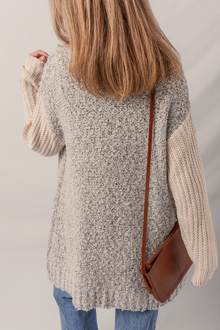 Cardigan Color Block à Poches