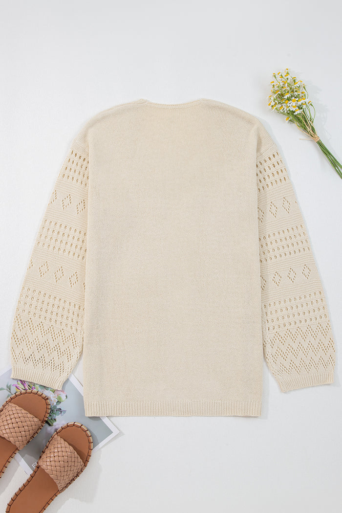Cardigan Ouvert en Tricot Creux