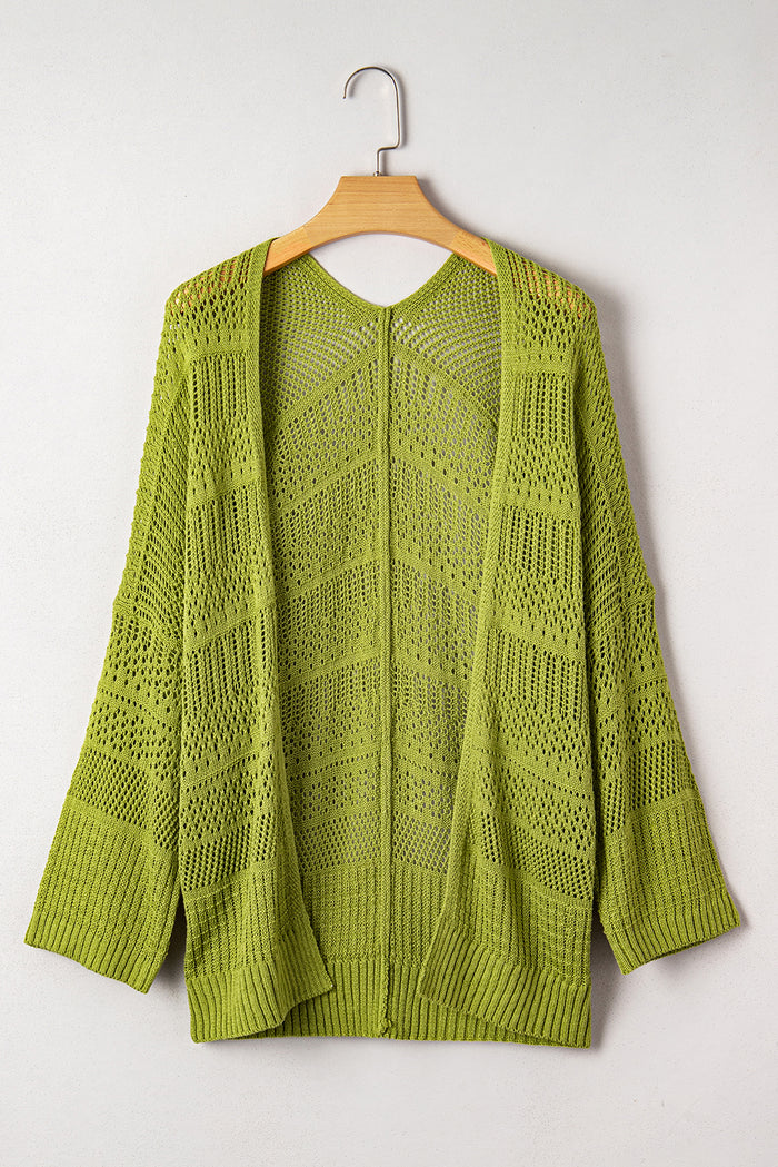 Cardigan Oversize en Maille Crochetée