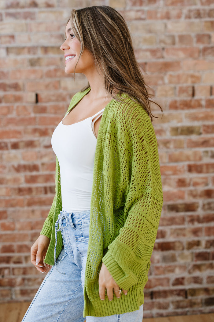 Cardigan Oversize en Maille Crochetée
