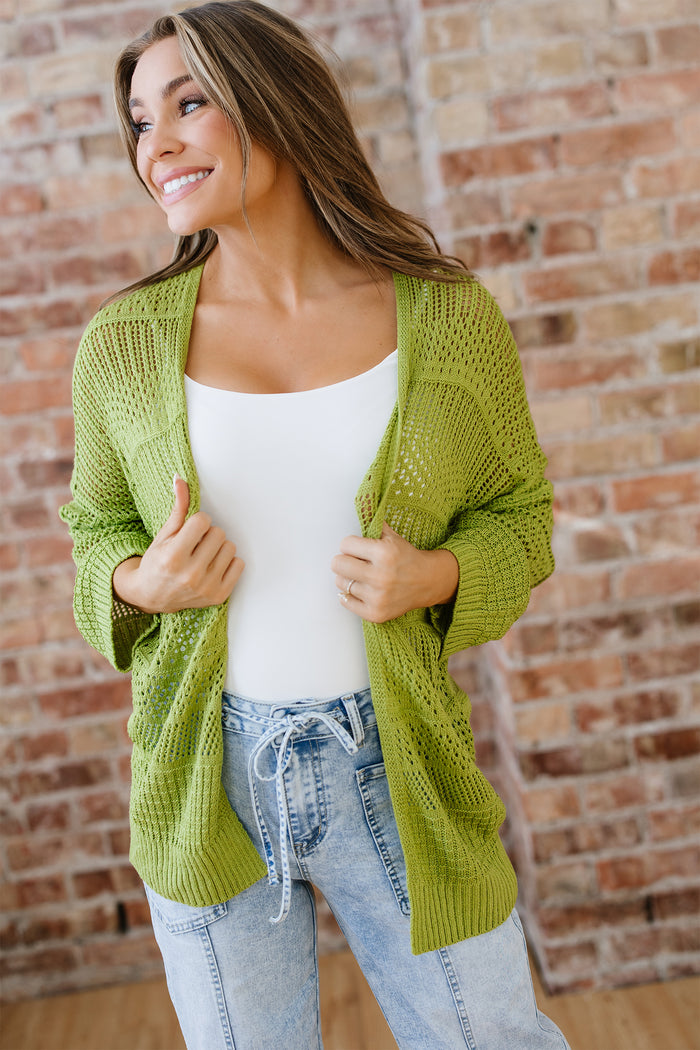Cardigan Oversize en Maille Crochetée