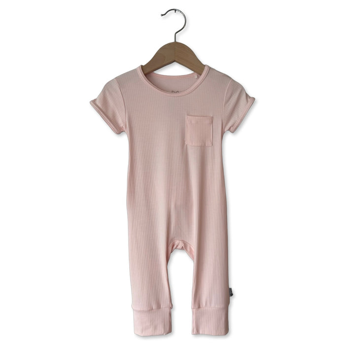 Carnation Ribbed Short Long Romper
