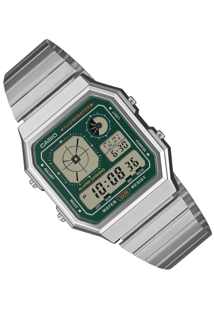 Casio Digital Stainless Steel Strap Watch for Men A130WE-3ADF-Watch Portal Philippines